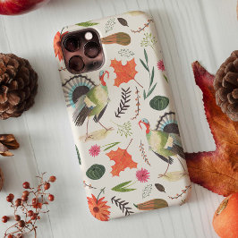 Botanisch sinaasappel Turkije en pompoenen laten h Case-Mate iPhone Case