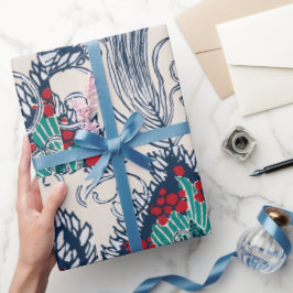 Botanisch sjabloon patroon oriëntaals  Samarkande Cadeaupapier