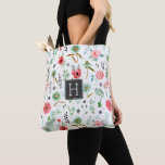 Botanisch Soft roze Florence Pattern Tote Bag<br><div class="desc">Een zachte botanische winkelier met wilde bloemen in roze en groene ogen</div>