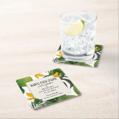 Botanisch sparen de datum tropische palmen kartonnen onderzetters (Insitu)