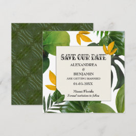 Botanisch sparen de datum tropische palmen save the date