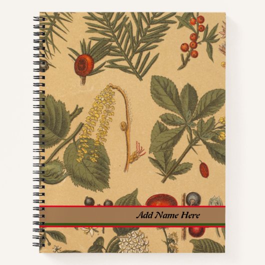 botanisch spiraal Notitieboek (Voorkant)