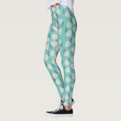 Botanisch strand patroon van zomerzand Dollar Leggings (Links)