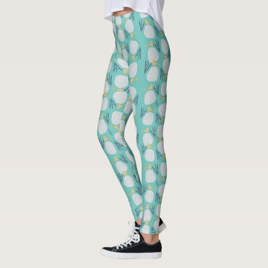 Botanisch strand patroon van zomerzand Dollar Leggings (Links)