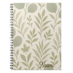 Botanisch stroom naadloos patroon Luxe yoga Notitieboek