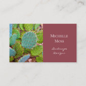 Botanisch Succulent Cactus Rood Visitekaartje (Voorkant)