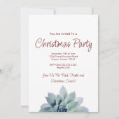 Botanisch Succulent Desert Kerstfeest Kaart (Voorkant)