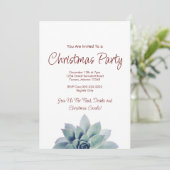 Botanisch Succulent Desert Kerstfeest Kaart (Staand voorkant)