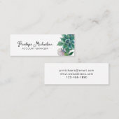 Botanisch Succulent met  Manuscript Mini Visitekaartje (Voorkant / Achterkant)