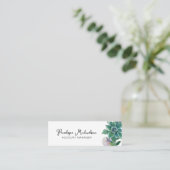 Botanisch Succulent met  Manuscript Mini Visitekaartje (Staand voorkant)