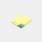 Botanisch Succulent Monogram Desert Geel Post-it® Notes (Schuin)