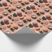 Botanisch surrealistisch stillevenpatroon cadeaupapier (Hoek)