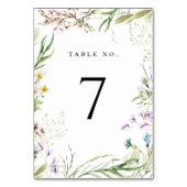 Botanisch tabelnummer legant wilde bloem kaart (Achterkant)