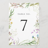 Botanisch tabelnummer legant wilde bloem programmakaart (Achterkant)