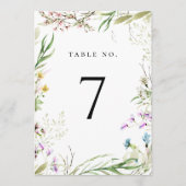 Botanisch tabelnummer legant wilde bloem programmakaart (Voorkant)