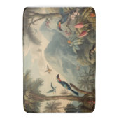  botanisch tafereel van toekans en bloemen badmat (Voorkant Verticaal)