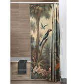  botanisch tafereel van toekans en bloemen douchegordijn