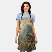  botanisch tafereel van toekans en bloemen schort (Gedragen)