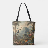  botanisch tafereel van toekans en bloemen tote bag (Achterkant)