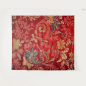 Botanisch Tapijt - Bloemen op Rood Wandkleed (Voorkant (horizontaal))