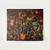 Botanisch Tapijt - Heldere kleuren bij nacht Wandkleed (Voorkant (horizontaal))