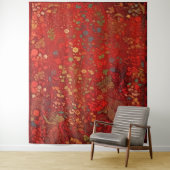 Botanisch Tapijt - Impressionistische Bloemen op R Wandkleed (In situ)