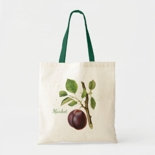 Botanisch Tas voor herbruikbare plum-markt