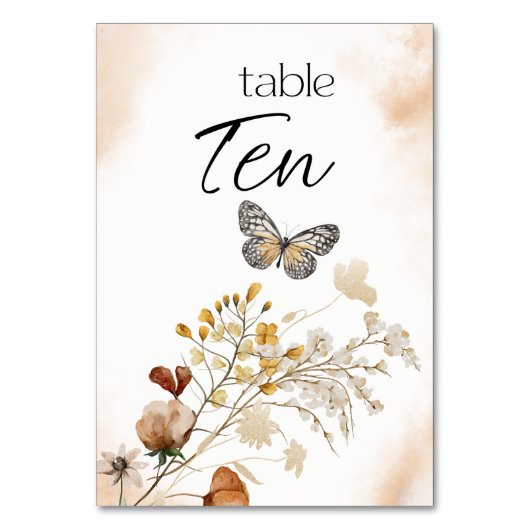 Botanisch Tiny Floral Weddenschappen Kaart (Voorkant)