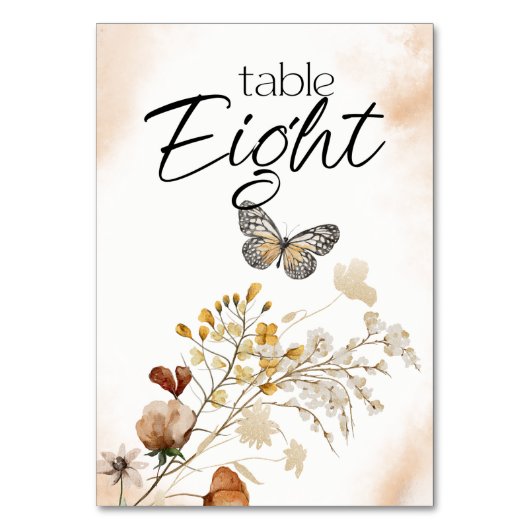 Botanisch Tiny Floral Weddenschappen Kaart (Achterkant)