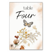  Botanisch Tiny Floral Weddenschappen Kaart (Achterkant)