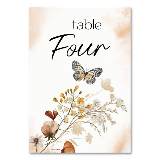 Botanisch Tiny Floral Weddenschappen Kaart (Achterkant)