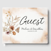 Botanisch Tiny Floral Wedding Guest Book Gastenboek (Voorkant)