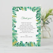 Botanisch tropisch Baby shower Dank je wel Bedankkaart (Staand voorkant)