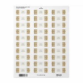 Botanisch trouwadreslabel etiket (Full Sheet)