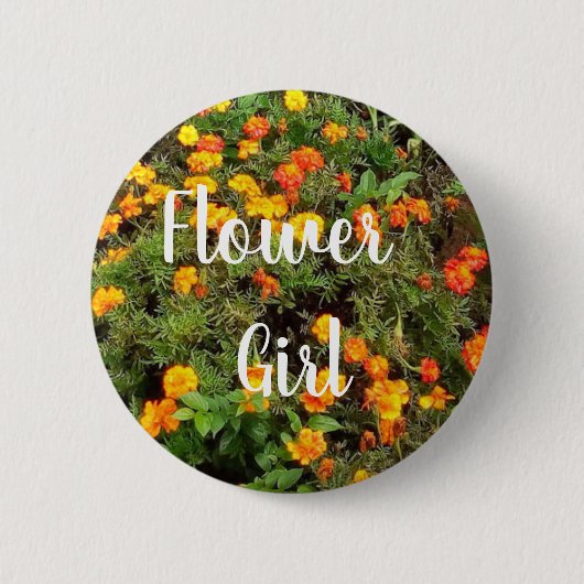  botanisch tuinbloemmeisje ronde button 5,7 cm (Voorkant)