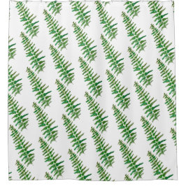 botanisch varenbladpatroon douchegordijn