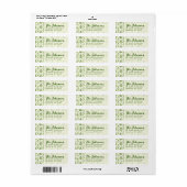 Botanisch varenontwerp groen geel etiket (Full Sheet)