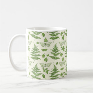 Botanisch varenontwerp groen geel koffiemok