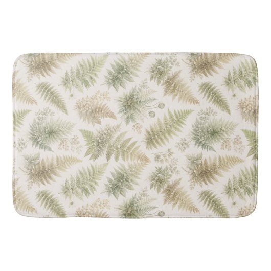 Botanisch varenpatroon badmat (Voorkant)