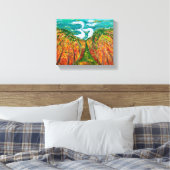 Botanisch veld - Om Canvas Schilderij (Insitu (Slaapkamer))