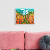 Botanisch veld - Om Canvas Schilderij (Insitu (Woonkamer))