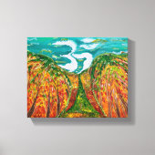 Botanisch veld - Om Canvas Schilderij Afdruk (Voorkant)