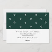 Botanisch versierde NOEL platte kerstkaart (Achterkant)