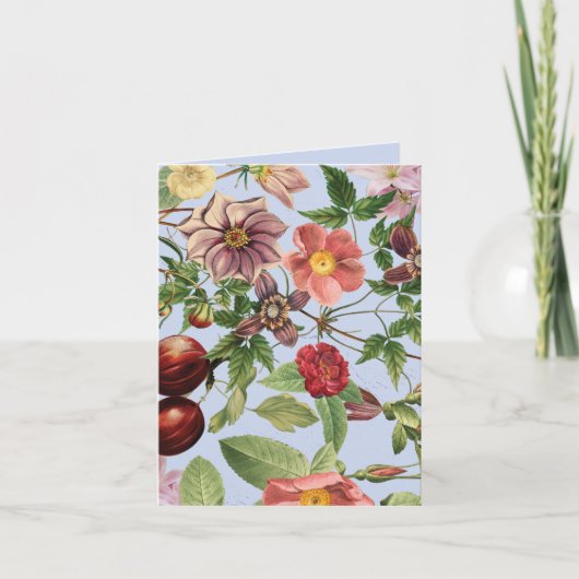 Botanisch vintage ontwerp bedankkaart (Voorkant)