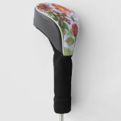 Botanisch vintage ontwerp golfheadcover (Schuin)
