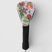 Botanisch vintage ontwerp golfheadcover (Voorkant)