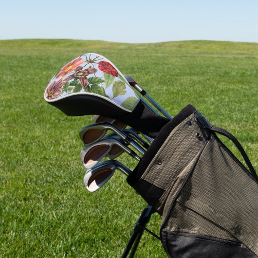 Botanisch vintage ontwerp golfheadcover (Insitu)
