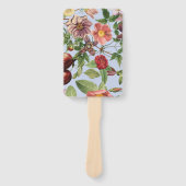 Botanisch vintage ontwerp handwaaier (Voorkant)