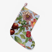 Botanisch vintage ontwerp kleine kerstsok (Voorkant (Hangend))