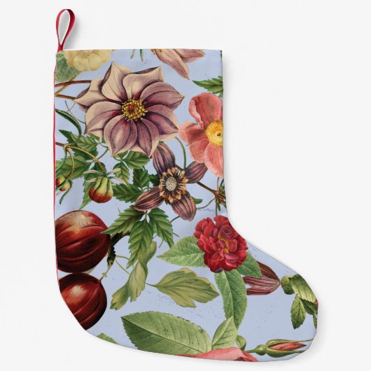 Botanisch vintage ontwerp kleine kerstsok (Voorkant)